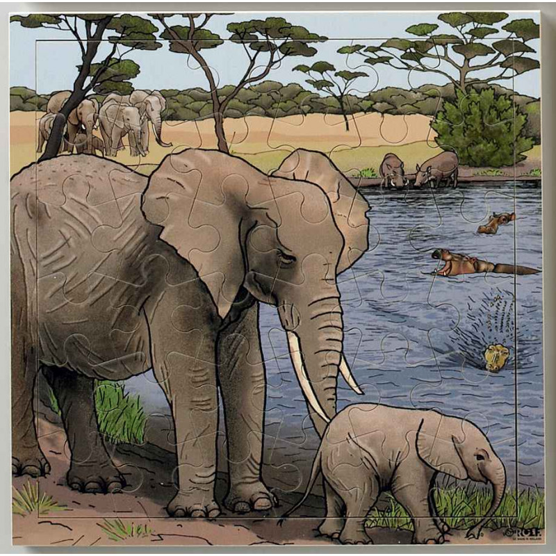 8718229025415 - PUZZLE LES ÉLÉPHANTS