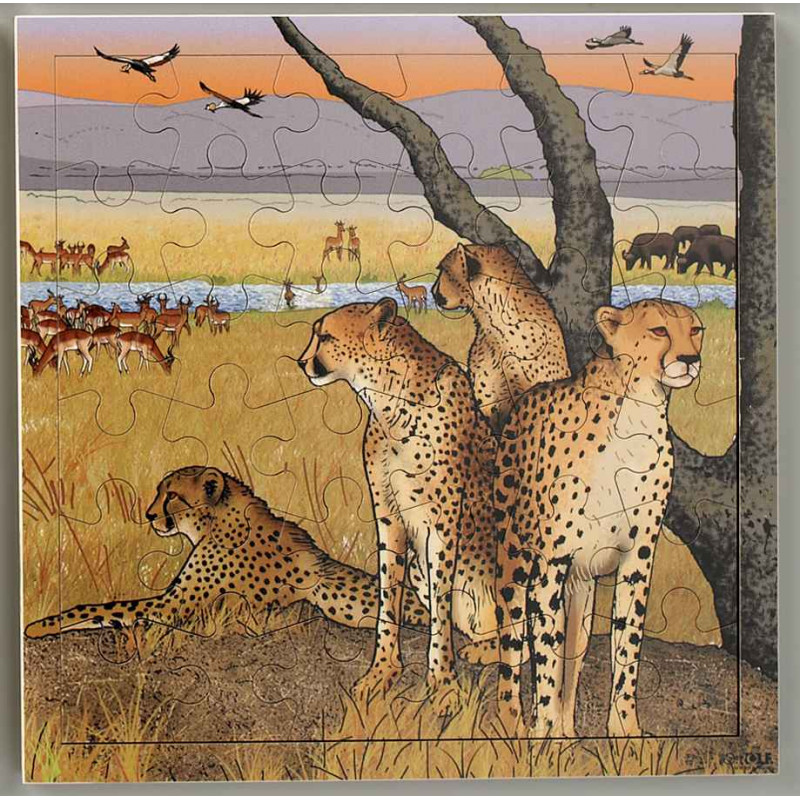 8718229025422 - PUZZLE LES GUÉPARDS
