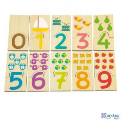 8416040162417 - J'APPRENDS LES CHIFFRES JEU DE NUMÉROTATION EN BOIS